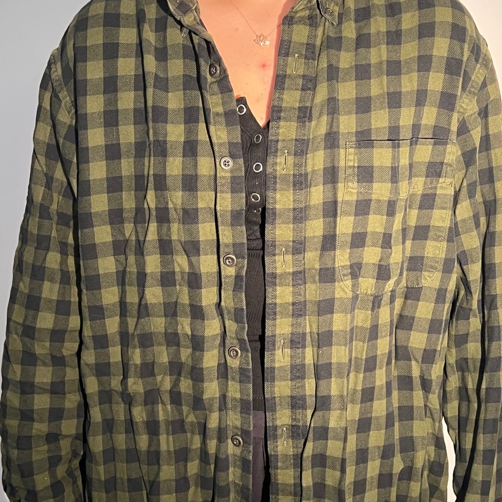 Eddie Bower green and black flannel